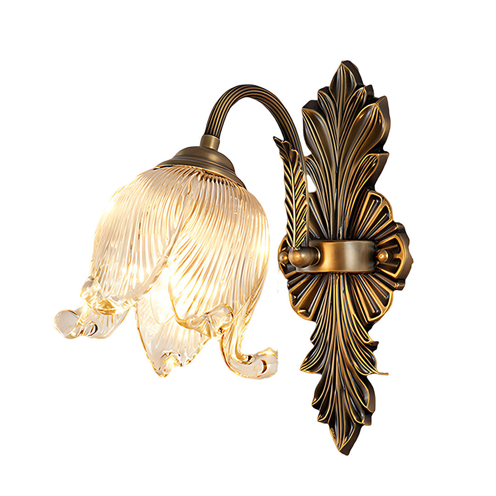 WINTHROP BRASS ILLUMINATION SCONCE WITH CRYSTAL GLOBE