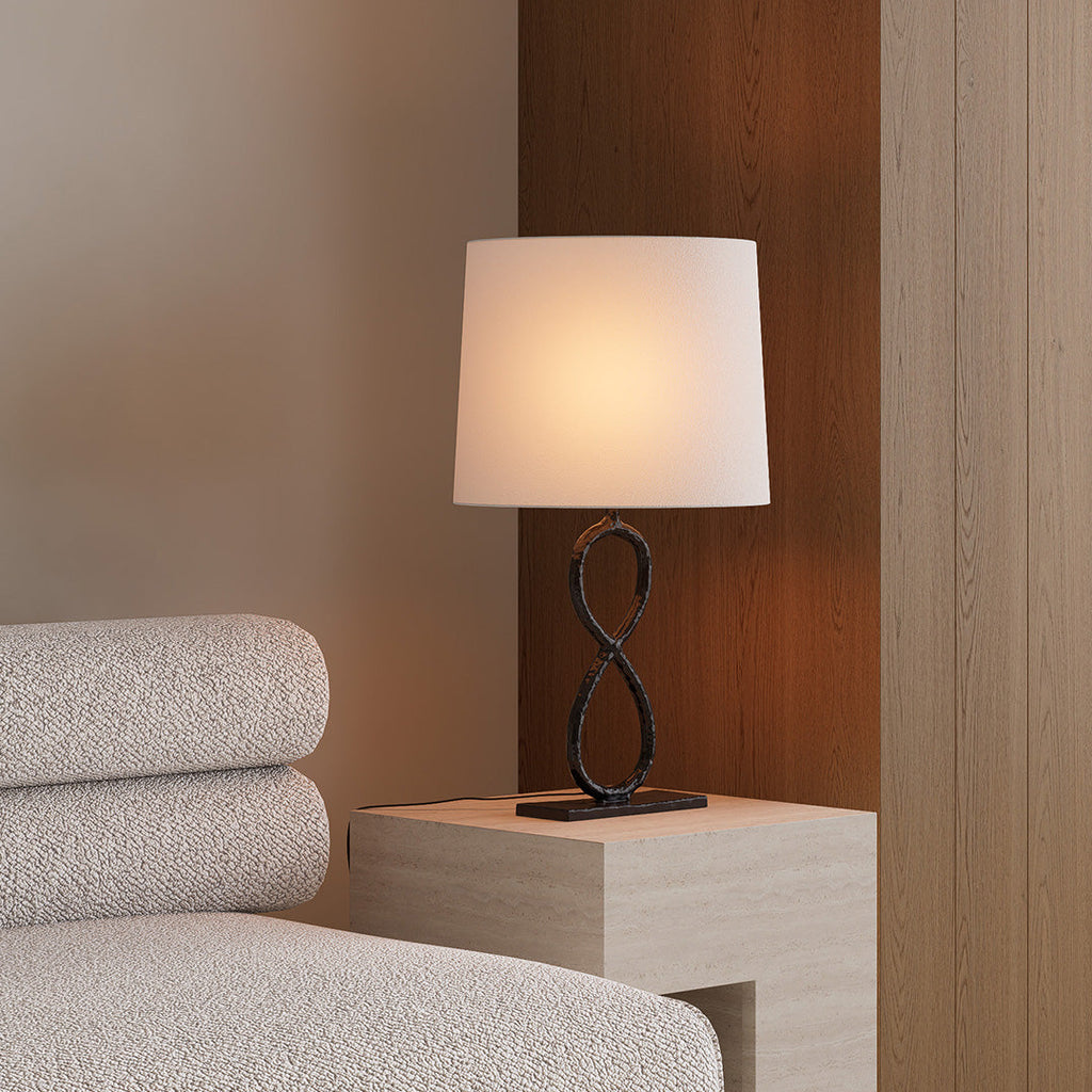 BRAMBLETON BRONZE FABRIC SHADE TABLE LAMP