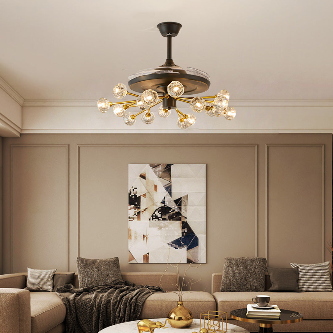 FENWICK CRYSTAL LUMINAIRE CEILING FAN