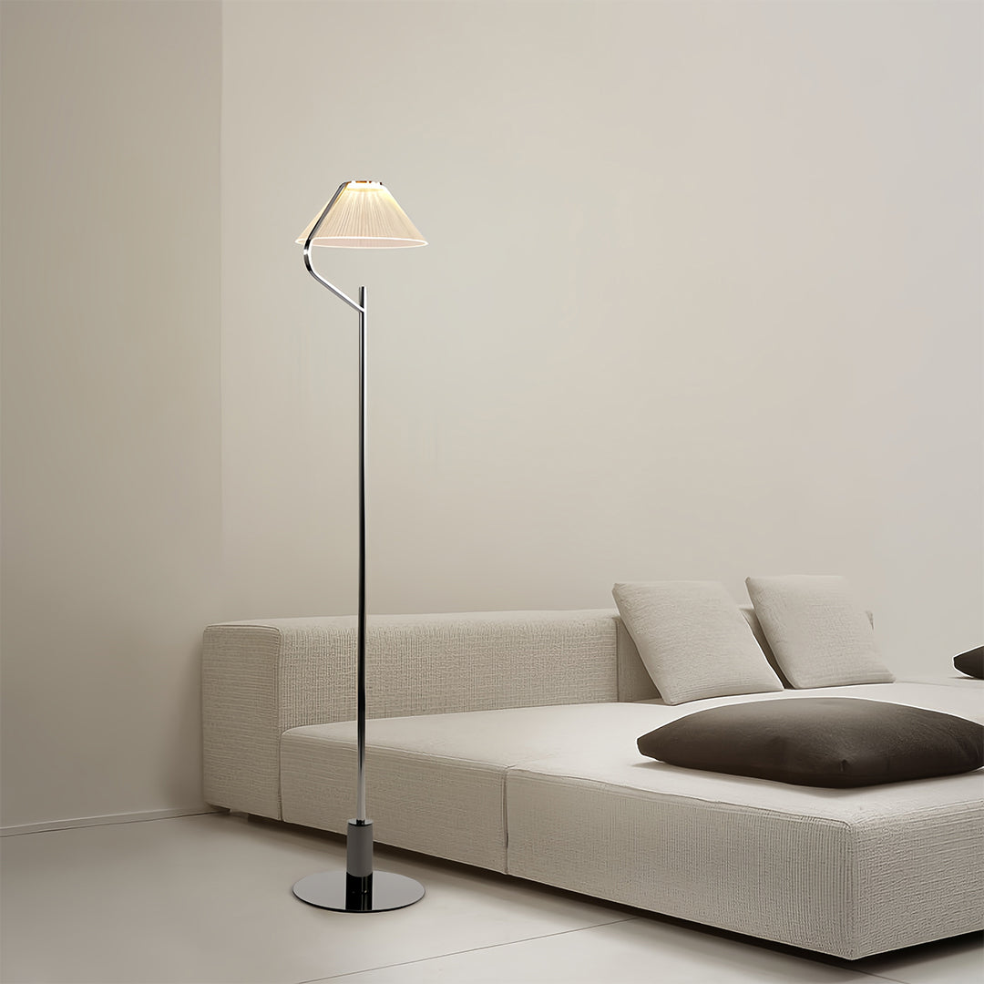 WINTHROP CHROME ACRYLIC LED FLOOR LAMP