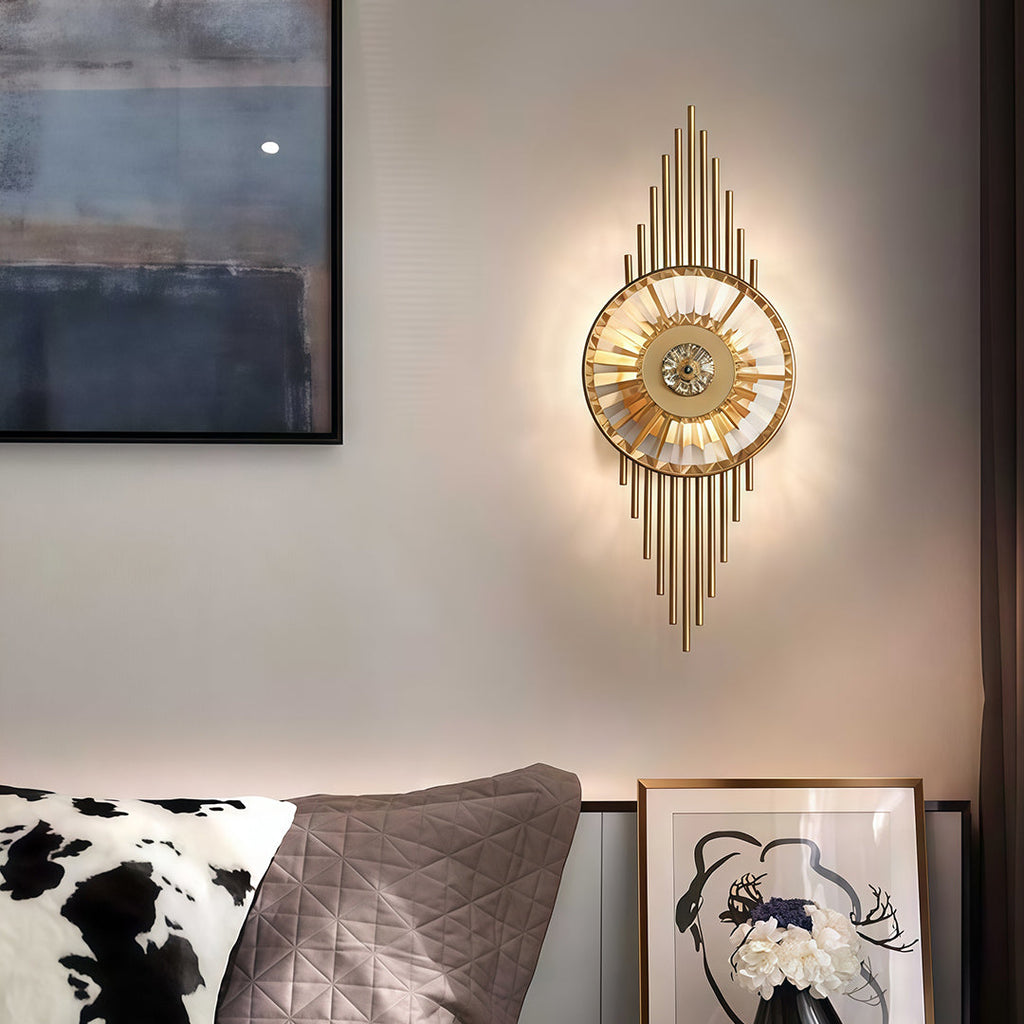 WINTHROP CRYSTAL EMBELLISHED STAINLESS STEEL WALL SCONCE
