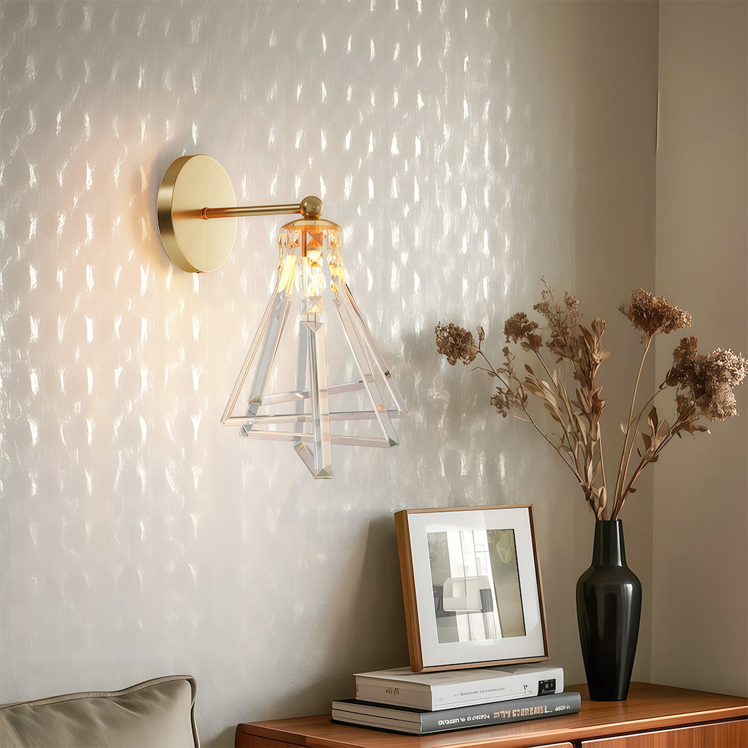 WINTHORPE CRYSTAL LUXE COPPER WALL SCONCE