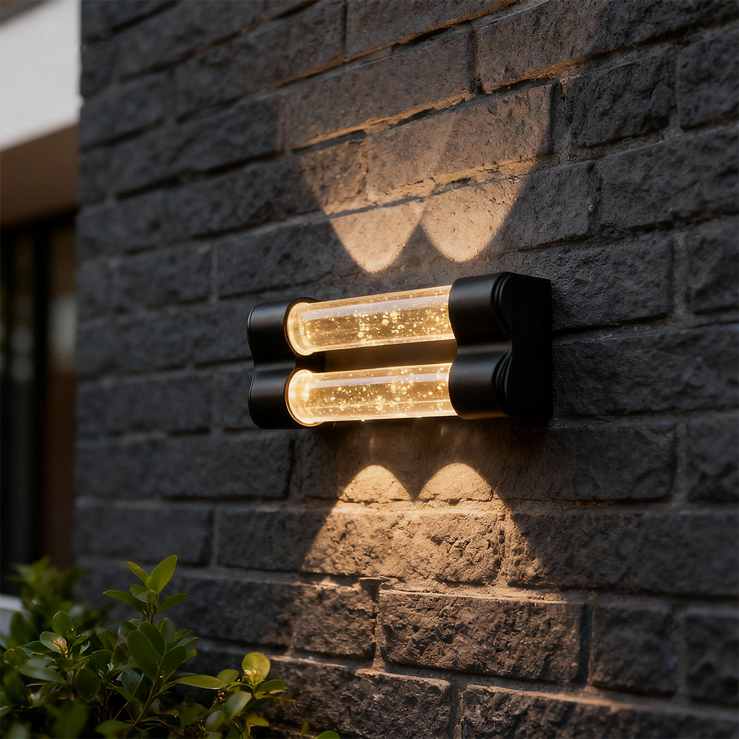 WINTHROP CRYSTAL EMBELLISHED WALL LANTERN - WATER-RESISTANT LED ILLUMINATION