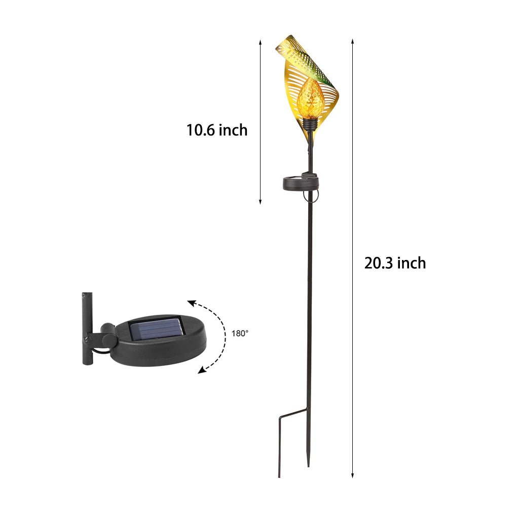 WINDSOR CURLED LEAF SOLAR GARDEN LANTERN