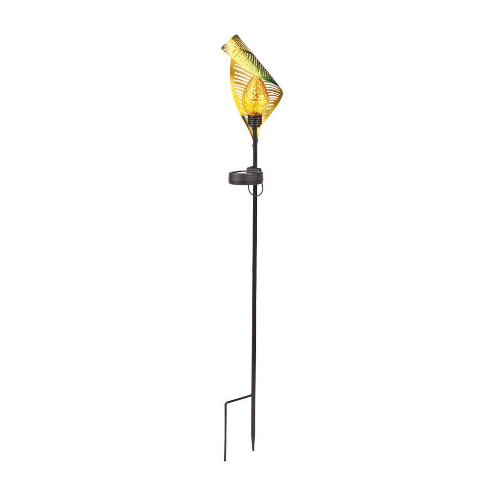WINDSOR CURLED LEAF SOLAR GARDEN LANTERN
