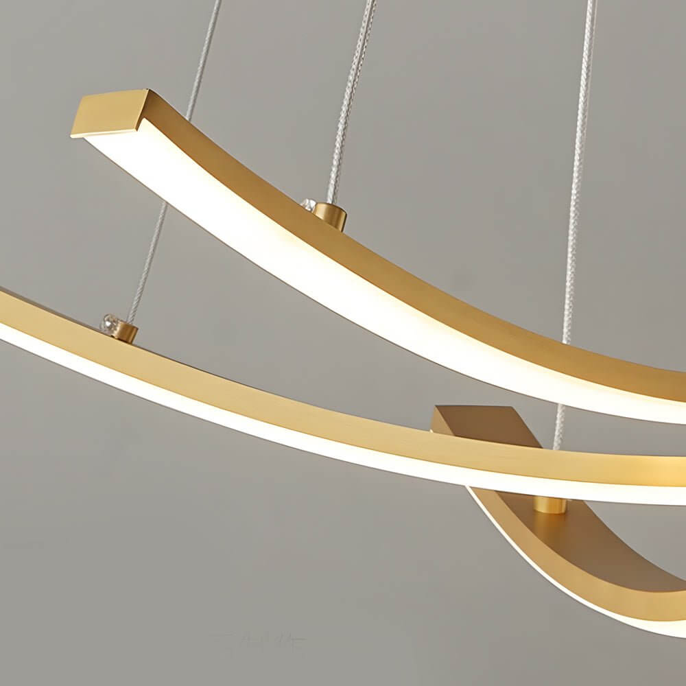 ALDERSON CURVED COPPER RADIANCE PENDANT LIGHT