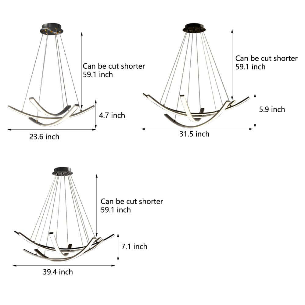 ALDERSON CURVED COPPER RADIANCE PENDANT LIGHT