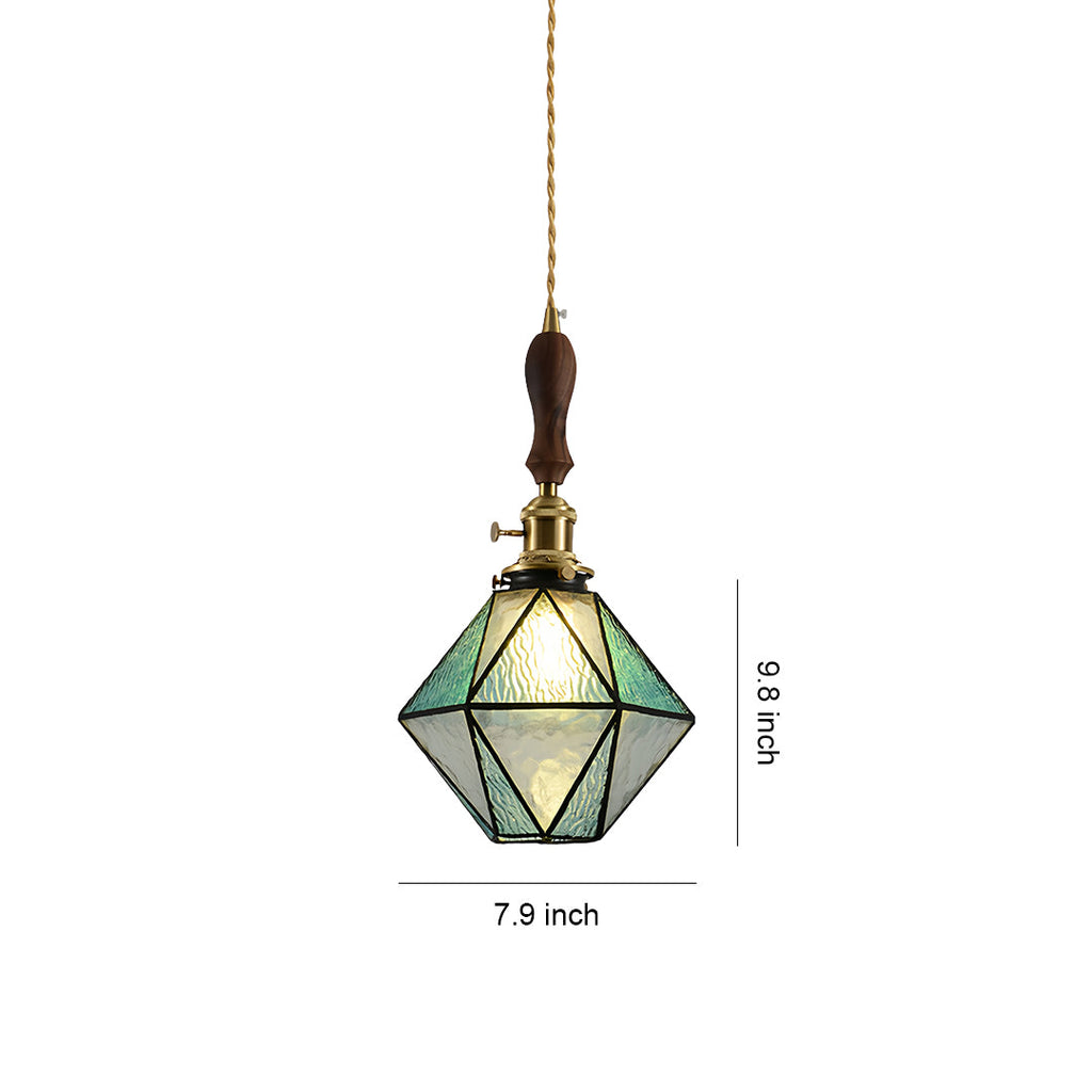 WINTHROP DIAMOND BRASS HANGING LANTERN