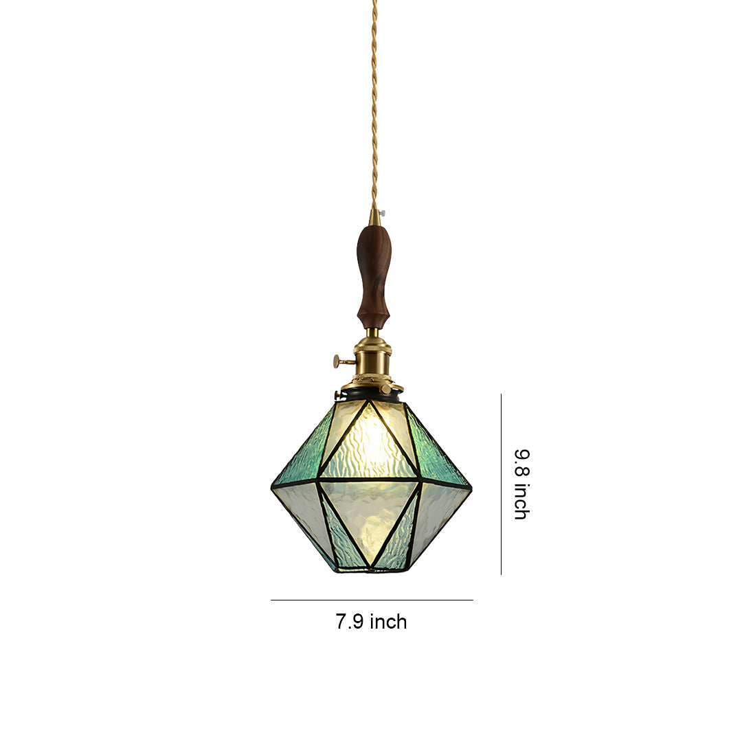 WINTHROP DIAMOND BRASS HANGING LANTERN