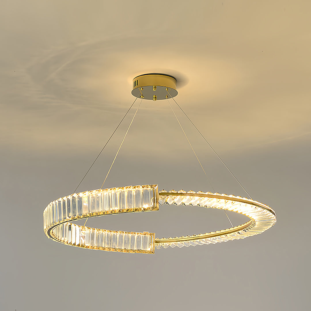 WINDSOR CRYSTAL RING CEILING LUMINAIRE WITH DIMMABLE LED