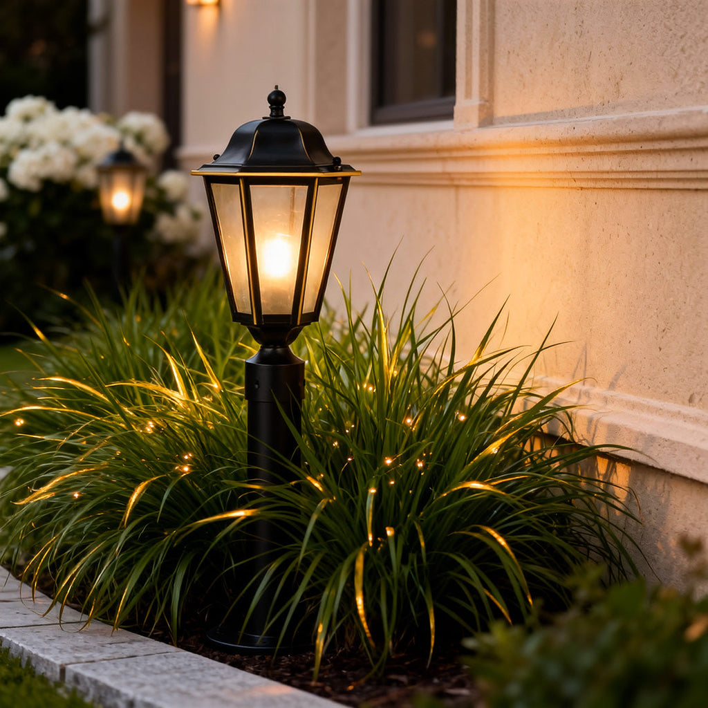 WINDSOR GARDEN LED PATHWAY LANTERN - EUROPEAN INSPIRED WATER-RESISTANT DESIGN