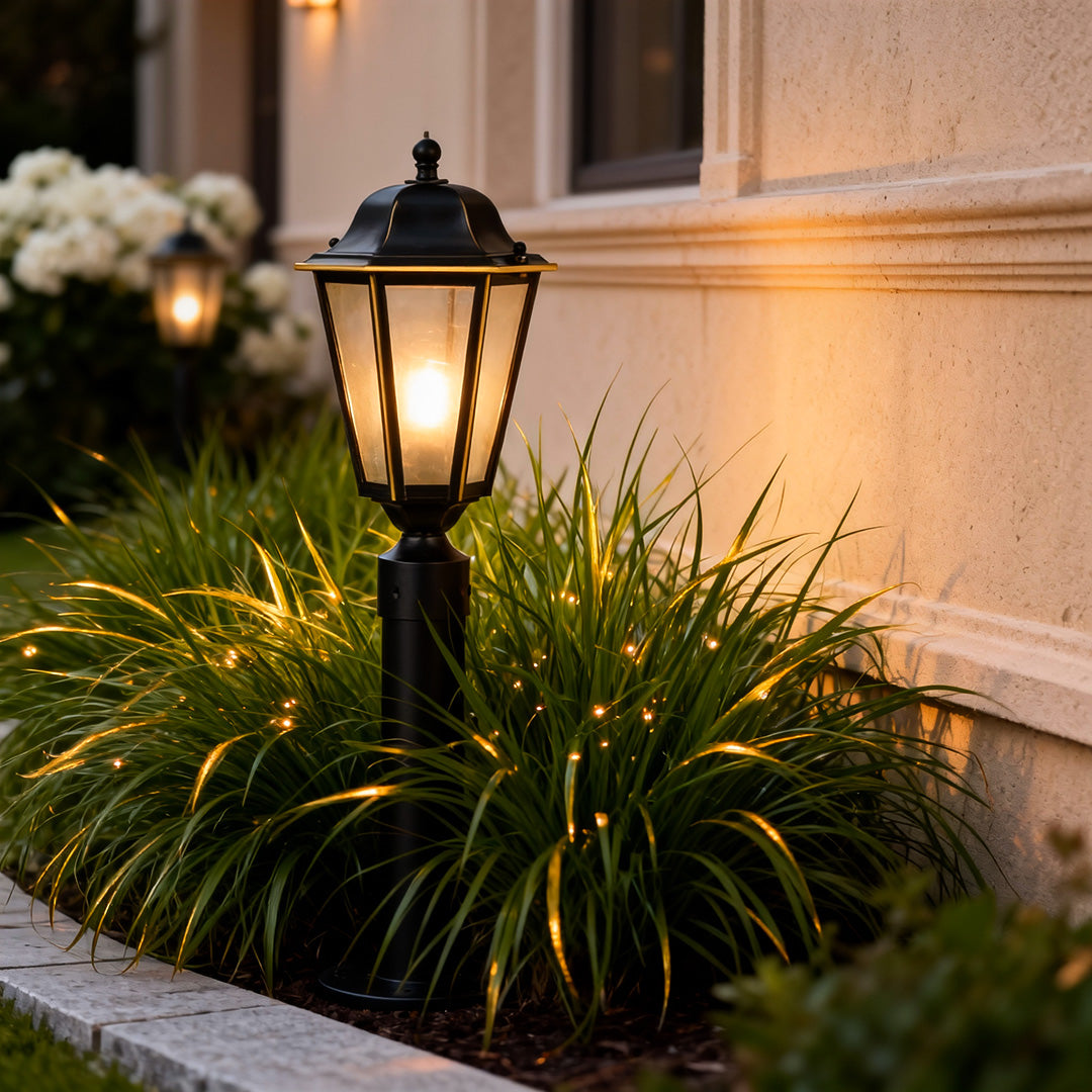 WINDSOR GARDEN LED PATHWAY LANTERN - EUROPEAN INSPIRED WATER-RESISTANT DESIGN