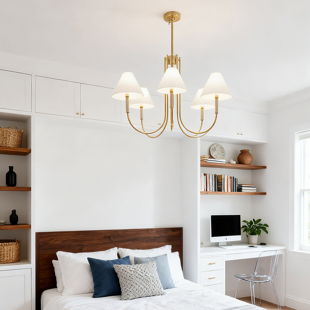 ALDERSON GOLDEN FABRIC DRAPED CEILING LUMINAIRE