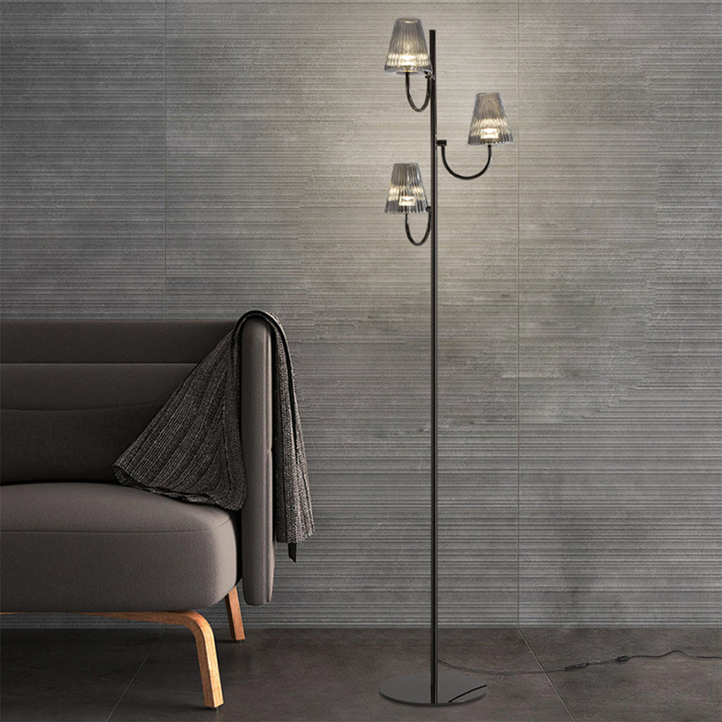 WHITBY BLACK MODERNIST FLOOR LANTERN