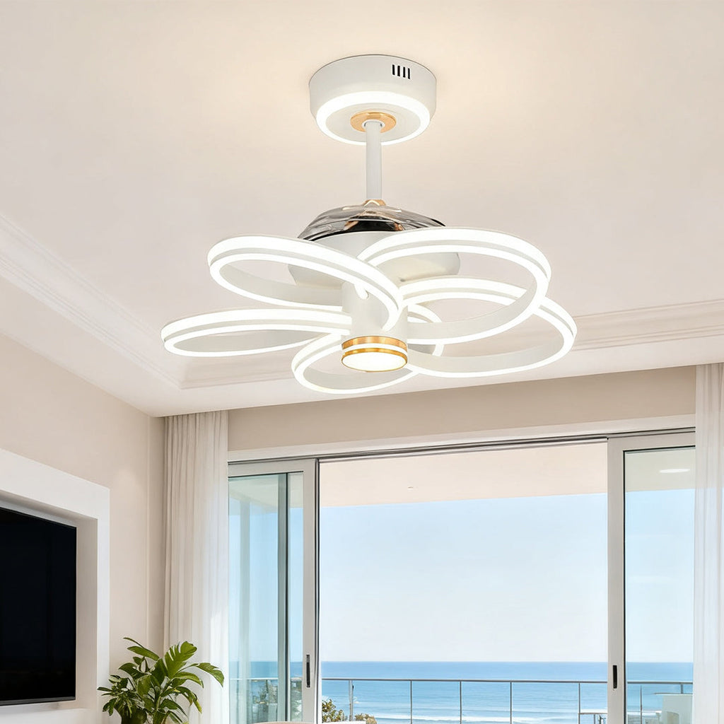 WINDSOR BLOOM IRON CEILING FAN WITH INTEGRATED LIGHTING