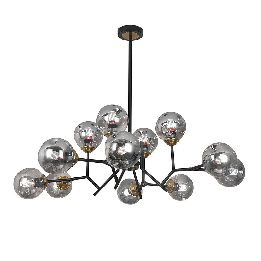 WINTERBOURNE ORB LUMINAIRE, NORDIC INSPIRED GLASS CHANDELIER