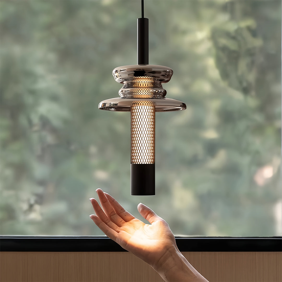 WINTHORPE CRYSTAL GEOMETRIC HANGING LANTERN
