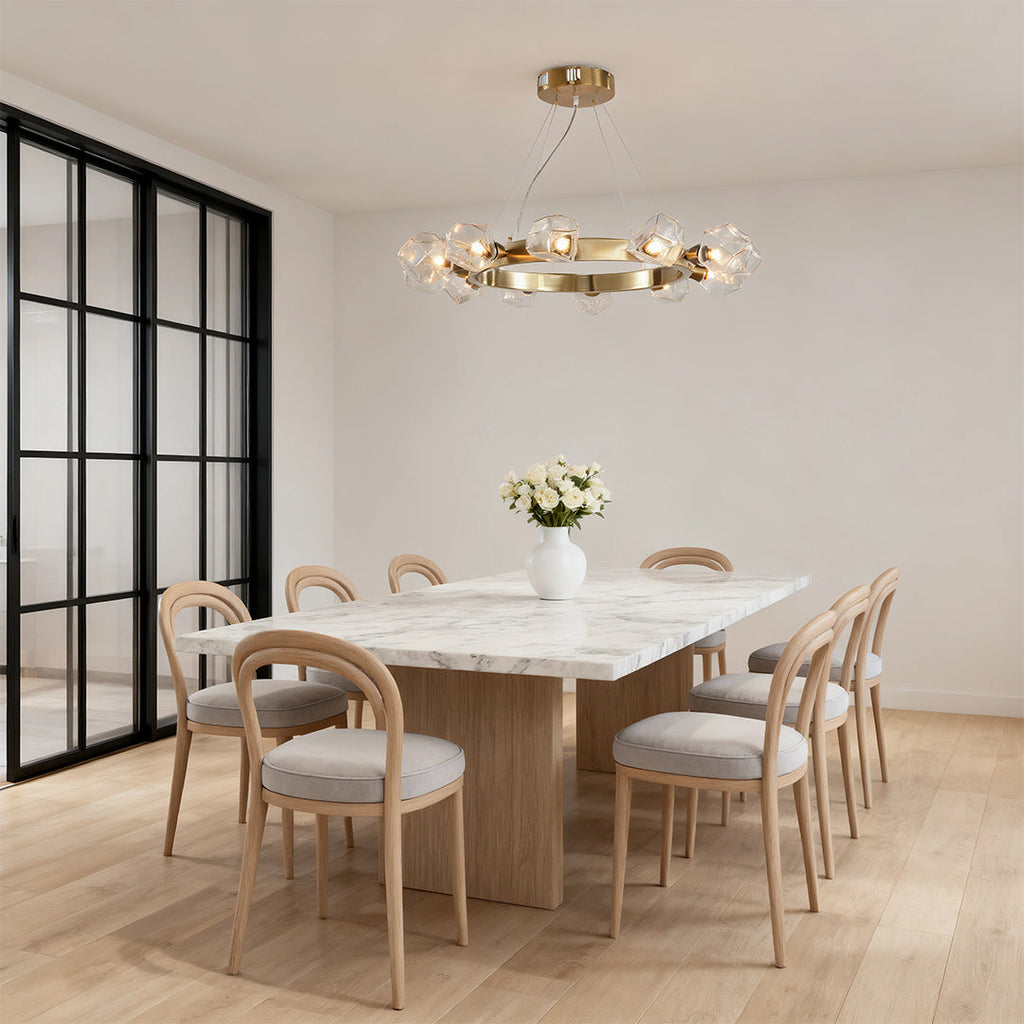 WINDSOR GLEAM POLISHED BRASS RING CHANDELIER