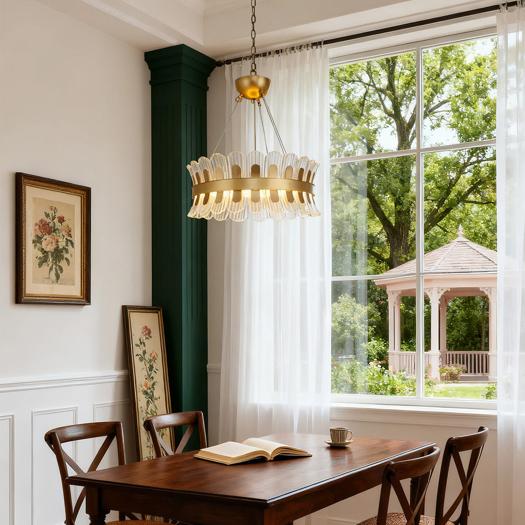 WINTERBORNE GILDED ORB LED CHANDELIER
