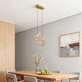 CARLETON AMBER GLASS ISLAND PENDANT LIGHT