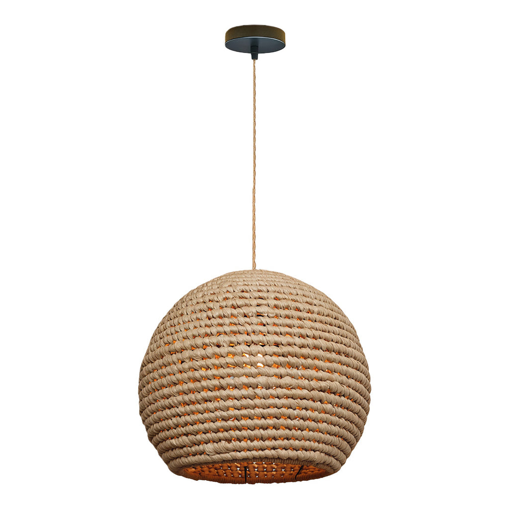 SHIMMERING KAZUKO RAFFIA CEILING LANTERN