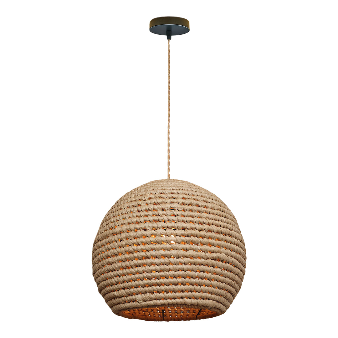 SHIMMERING KAZUKO RAFFIA CEILING LANTERN