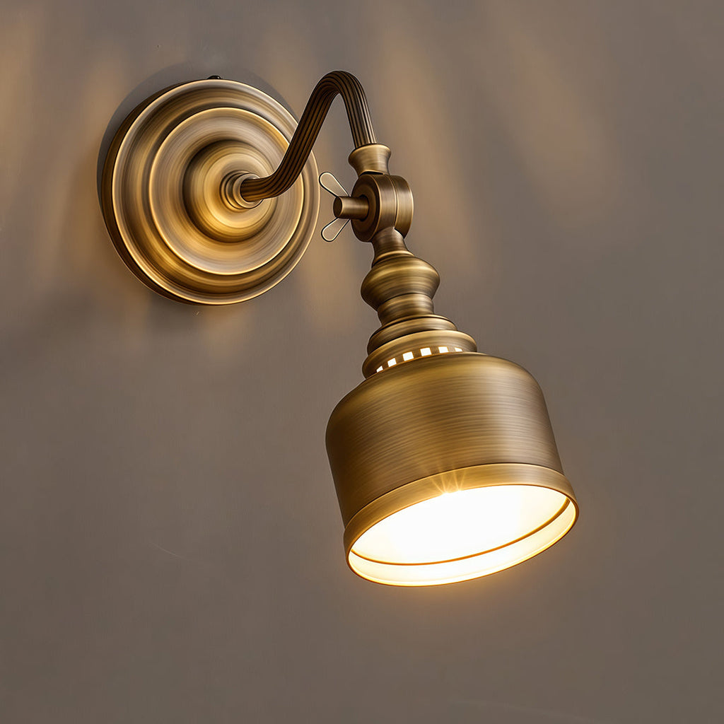 WINTHROP VINTAGE BRASS LED WALL SCONCE