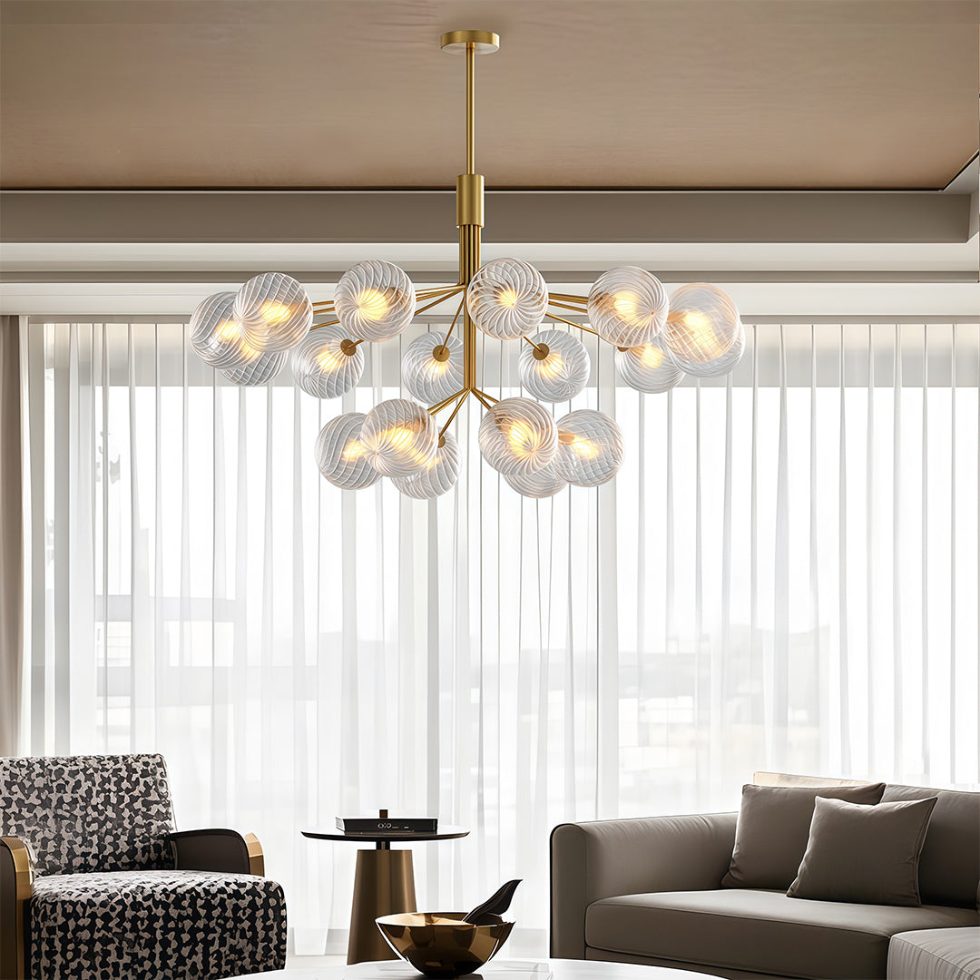 WINDSOR COPPER GLASS DRAPED CEILING LANTERN