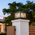 WINTHROP SOLAR COLUMN LANTERN, OUTDOOR WEATHER-RESISTANT MINIMALIST DESIGN