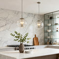 WINTHROP SILVER GLOBE HANGING LUMINAIRE