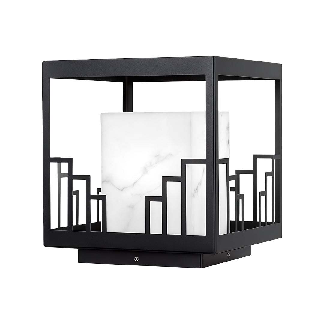 THORNBURY WEATHERED IRON OUTDOOR COLUMN LANTERN