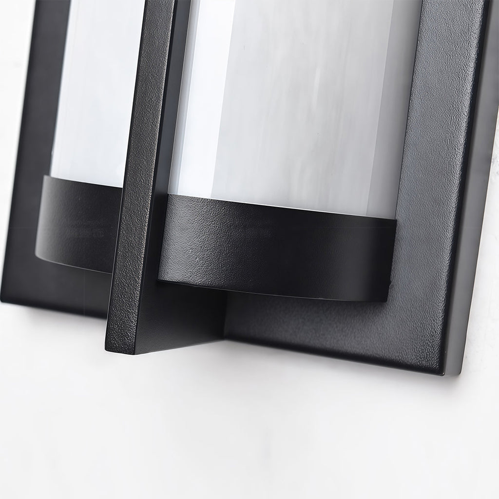 RAVENHURST NIGHTS BLACK MODERN OUTDOOR SCONCE LANTERN