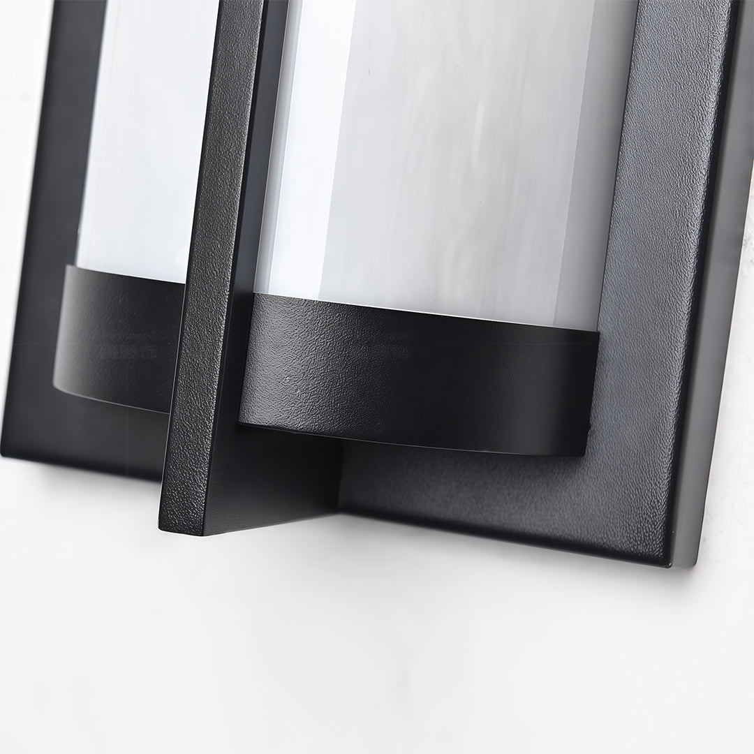 RAVENHURST NIGHTS BLACK MODERN OUTDOOR SCONCE LANTERN