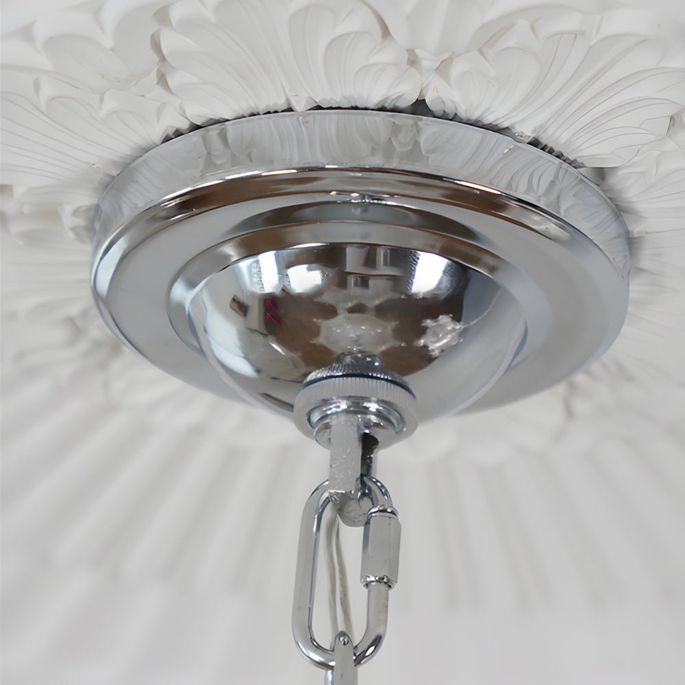WINTHORPE CRYSTAL PAGODA CEILING LANTERN WITH LED DIMMER IN POLISHED CHROME
