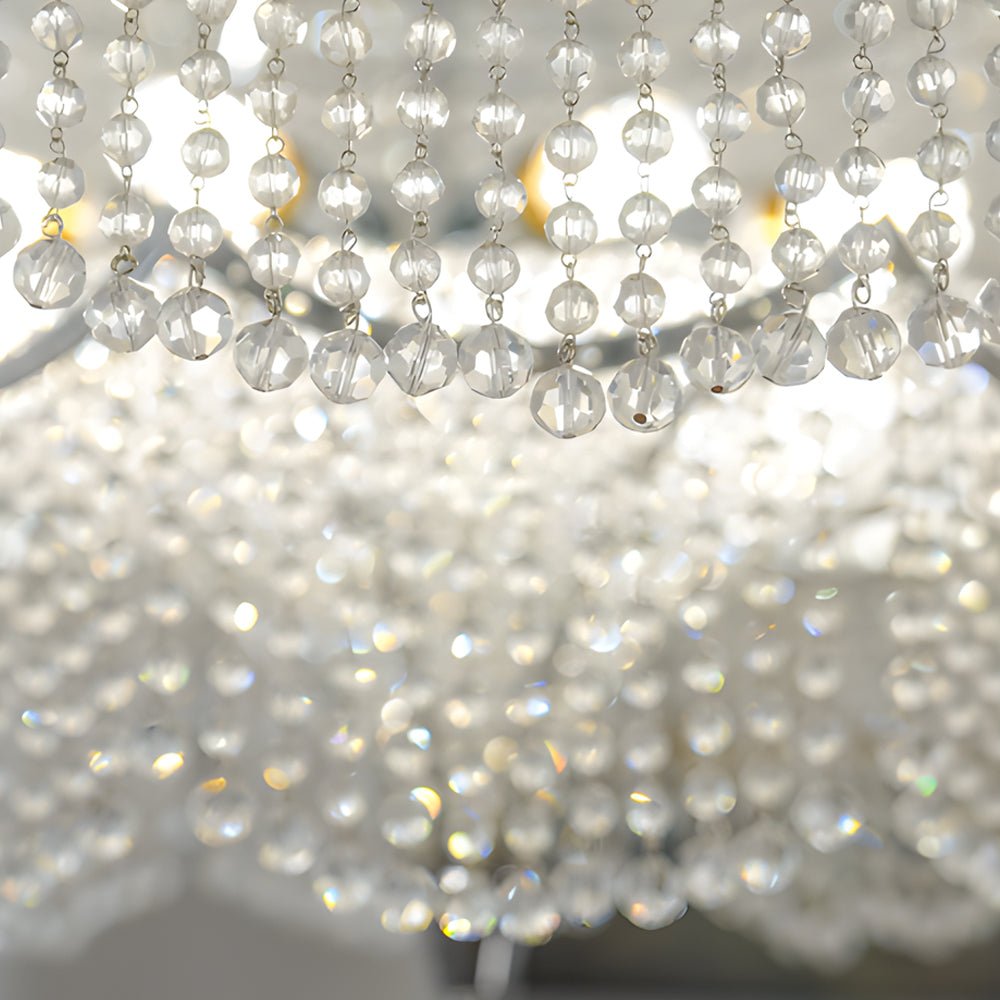 WINTHORPE CRYSTAL PAGODA CEILING LANTERN WITH LED DIMMER IN POLISHED CHROME