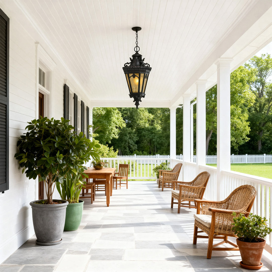 RAVENSTONE BLACK ALUMINUM OUTDOOR PENDANT LIGHT