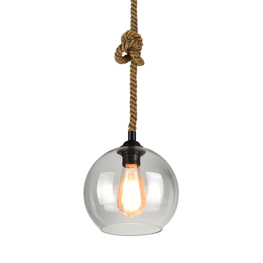 FENWICK HEMP ROPE LED HANGING LANTERN