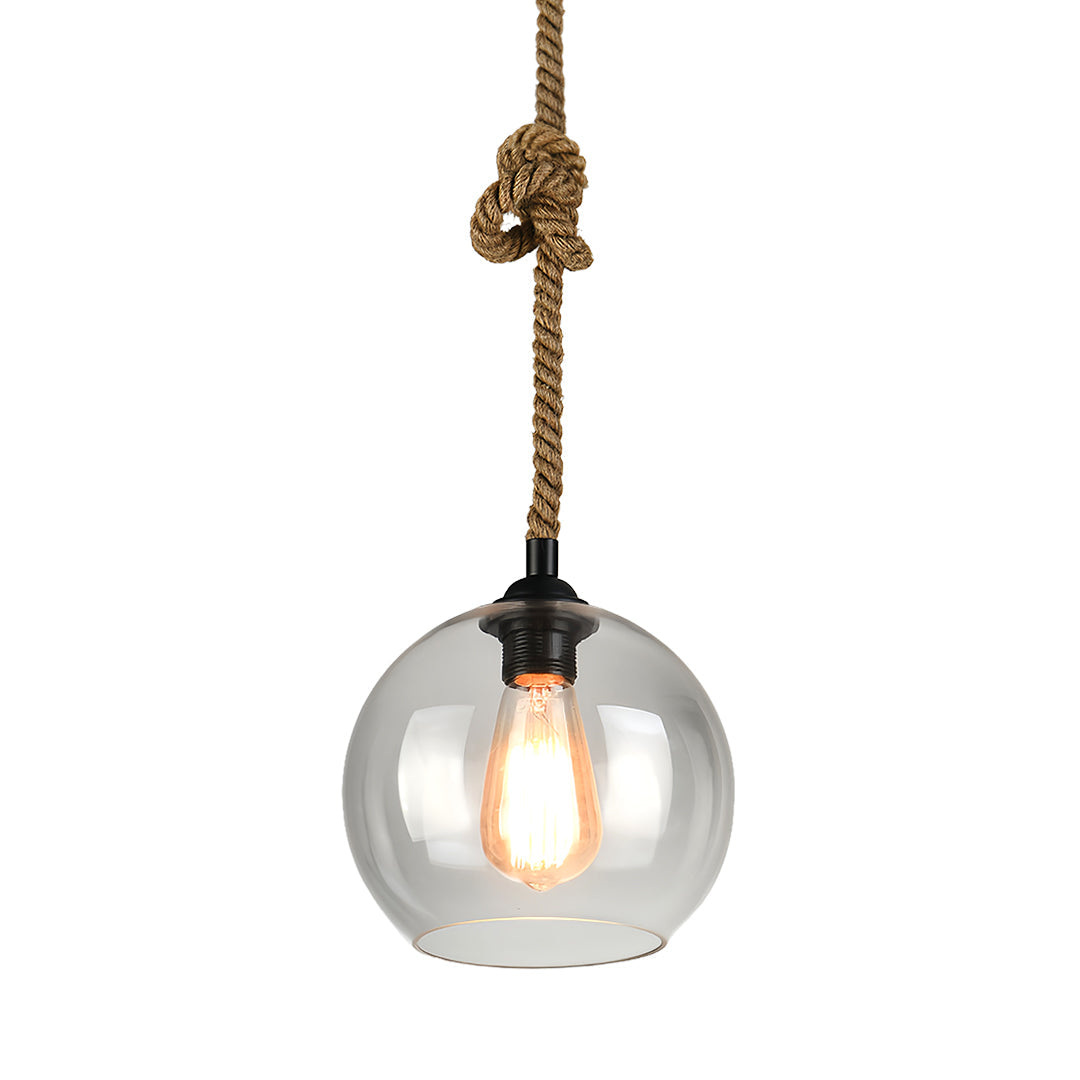 FENWICK HEMP ROPE LED HANGING LANTERN