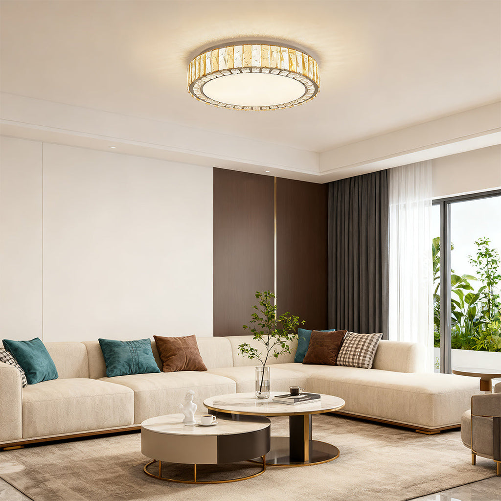 FENWICK CRYSTAL EMBELLISHED FLUSH CEILING LIGHT