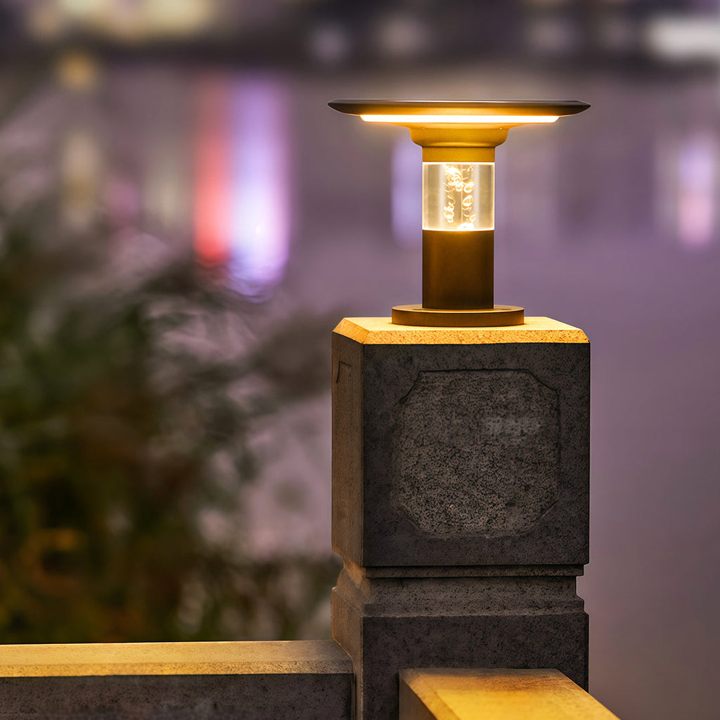 CHARLESTON ALUMINUM SOLAR GARDEN POST LIGHT