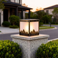 WINDSOR SOLAR SQUARE PILLAR ILLUMINATOR - WEATHERPROOF OUTDOOR LIGHT