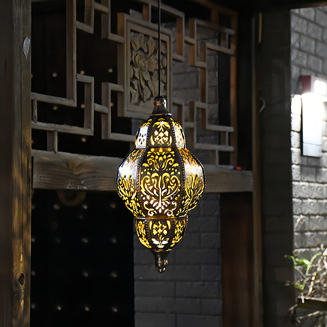 CALDERDALE SOLAR-ILLUMINATED MOROCCAN GARDEN LANTERN