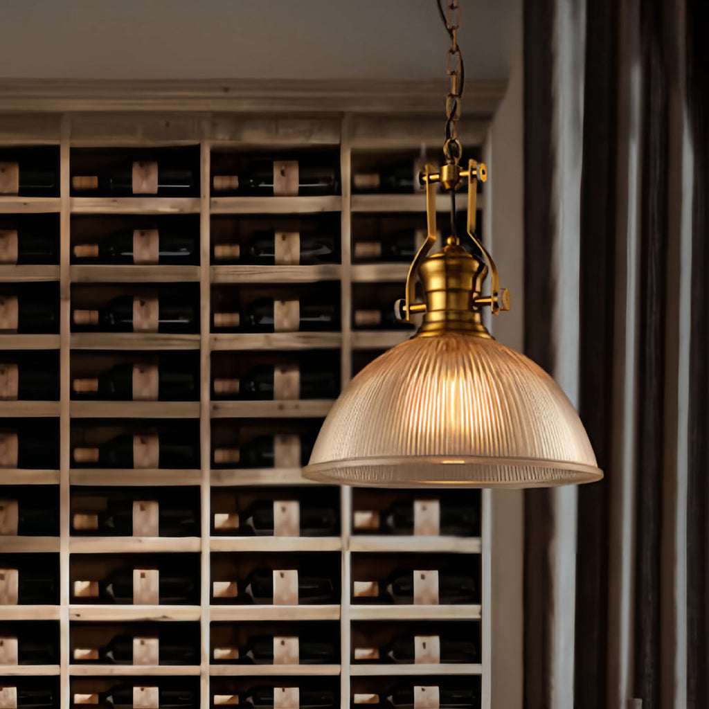 WINTHORPE TEXTURED GLASS HANGING LANTERN