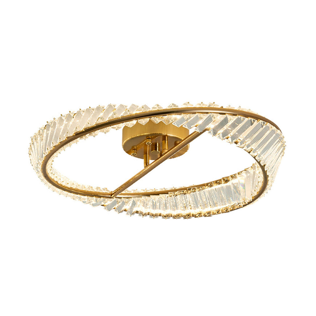 WINTHORPE AURIC CIRCULAR CEILING LAMP WITH CRYSTAL ACCENTS