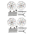 WINDSOR WHIRL SOLAR GARDEN ORB, SET OF TWO"  
2. "KENSINGTON TWISTED IRON SOLAR SPIRAL LIGHTS, PAIR"  
3. "CHISWICK GARDEN ORNAMENTAL WIND DANCER LIGHTS, 2-PACK"  
4. "HENLEY SOLAR SPIRAL GARDEN TWIRLERS, SET OF TWO"  
5. "BURLINGTON IRON WIND CHARM SOLAR