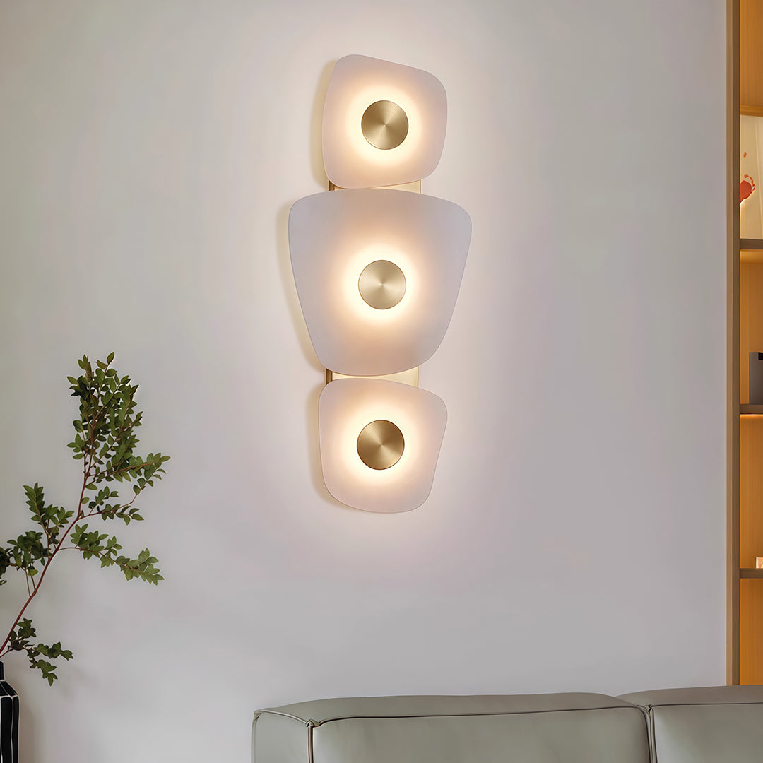 WINTERBOURNE COPPER MARBLE ILLUMINATED WALL LANTERN