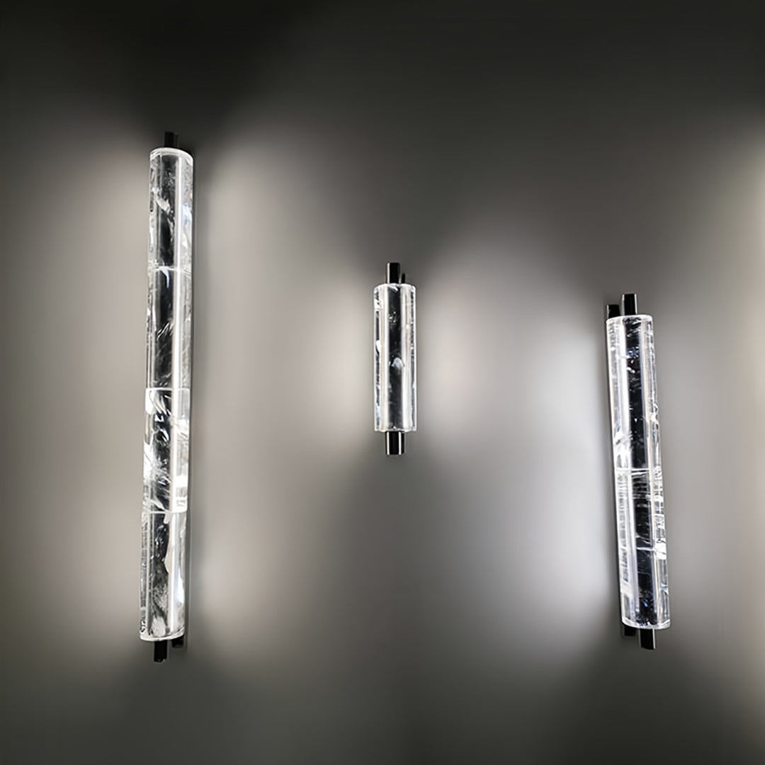 WINTHROP GEOMETRIC METAL SCULPTURE WITH ILLUMINATED CRYSTAL ACCENTS