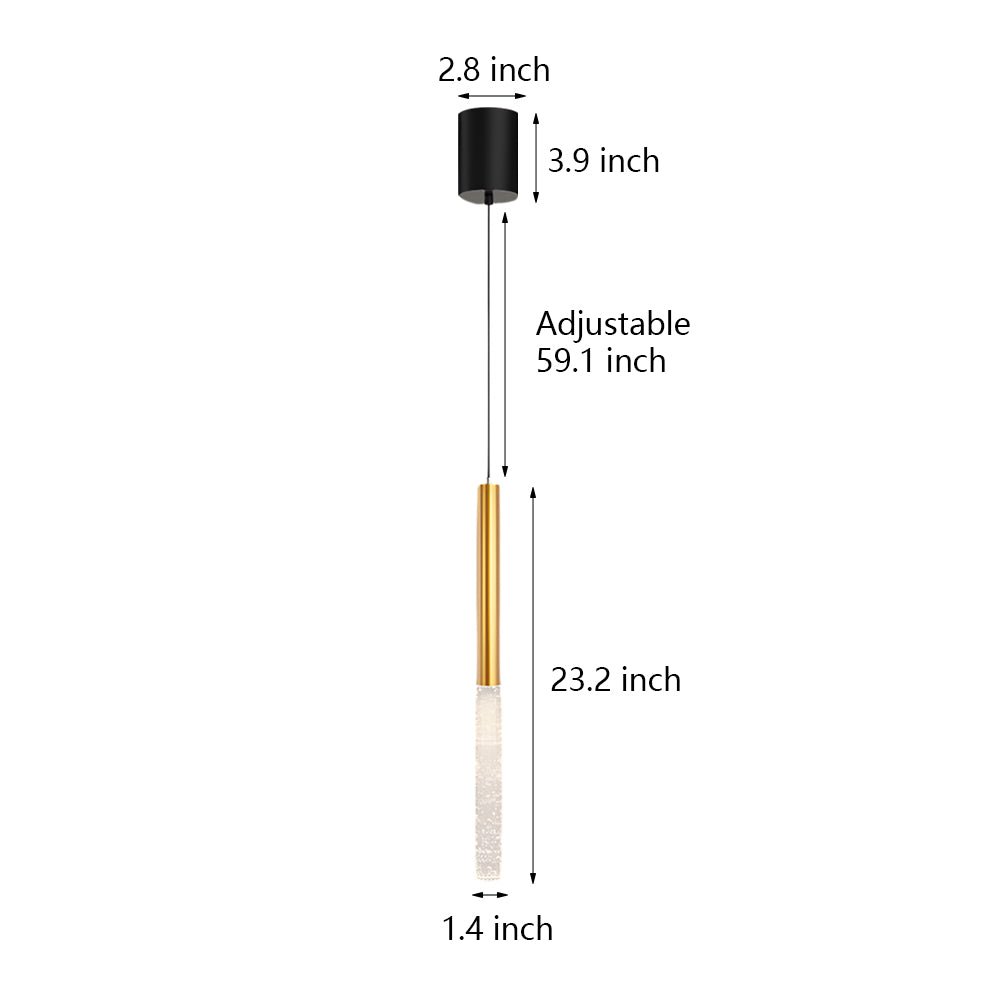 FENWICK TAPERED GLASS PENDANT WITH TRIPLE DIMMER