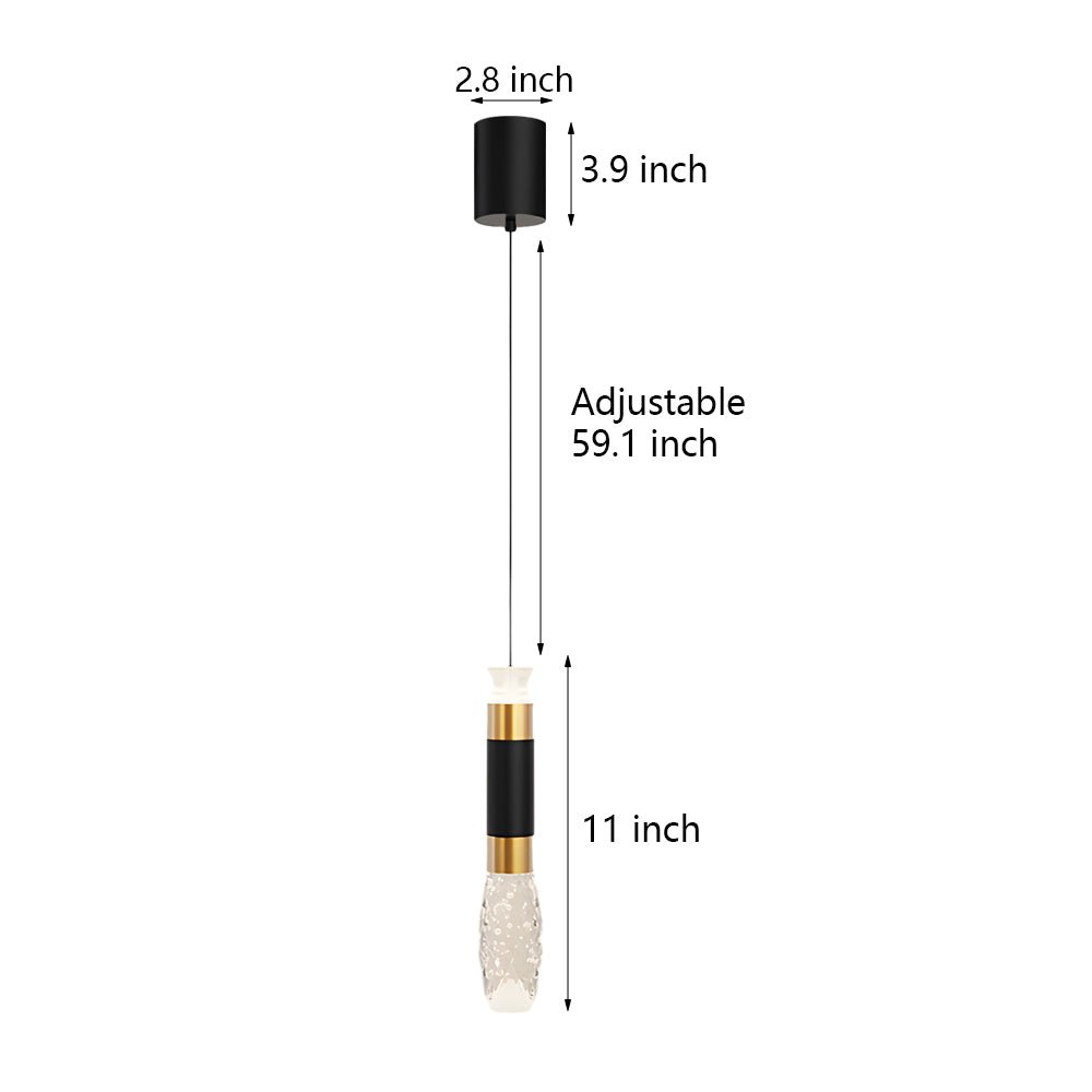 WINTHORPE TAPERED METAL TRIO DIMMING PENDANT LIGHT