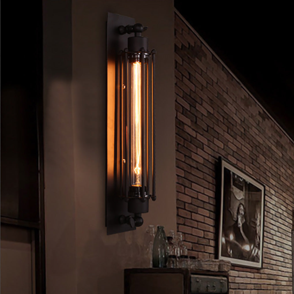 BRAMBLETON RUSTIC IRON WALL LANTERN